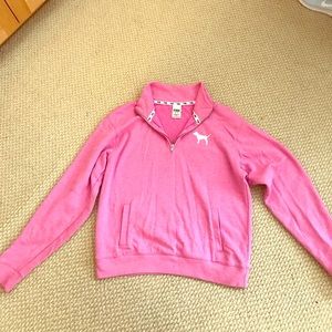 VS Pink Quarter Zip Sweatshirt